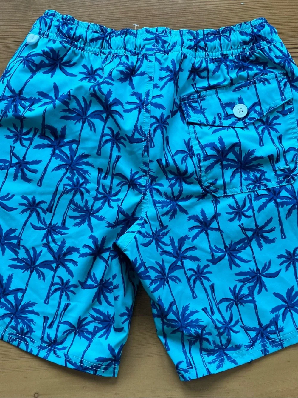 J. Crew Men’s Turquoise Palm-Print Swim Shorts